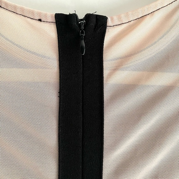 UNBRANDED Black and Nude Mesh Clubbing Dress - Picture 8 of 9